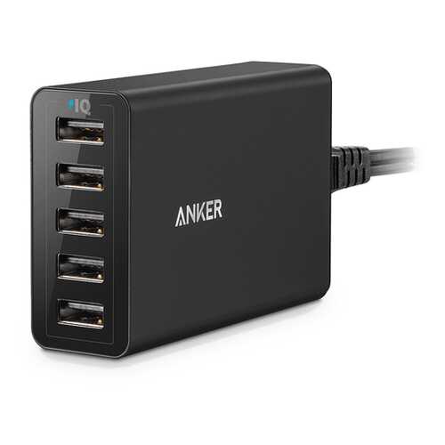 СЗУ Anker PowerPort 5_40W 5-Port USB Charger for EU (Black) Offline Packaging V3 в Йота