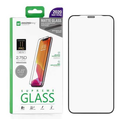 Защитное стекло AMAZINGthing Full Glue Anti-Glare Black 0.3mm для Apple iPhone X в Йота