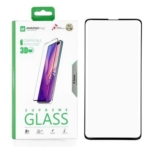 Защитное стекло AMAZINGthing SupremeGlass Full Screen 3D Black для Samsung Galaxy S10 в Йота