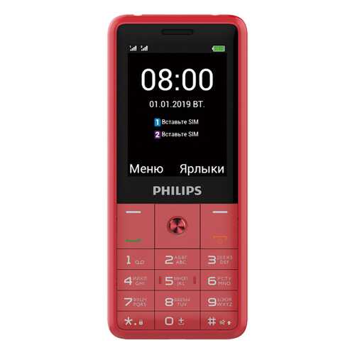 Мобильный телефон Philips Xenium E169 Red в Йота