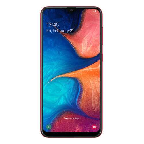 Смартфон Samsung Galaxy A20 32Gb Red (SM-A205F) в Йота